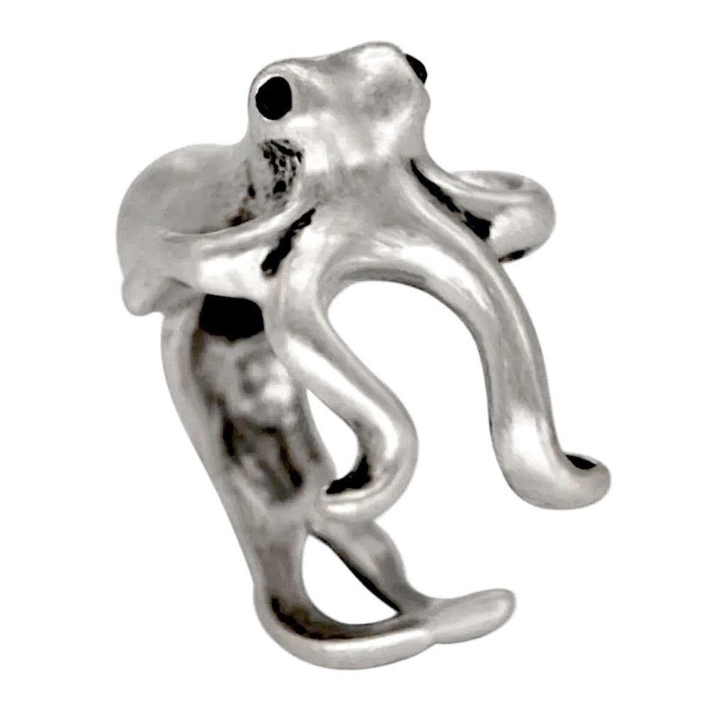 Silver Octopus 🐙 adjustable ring - Picture 3 of 9